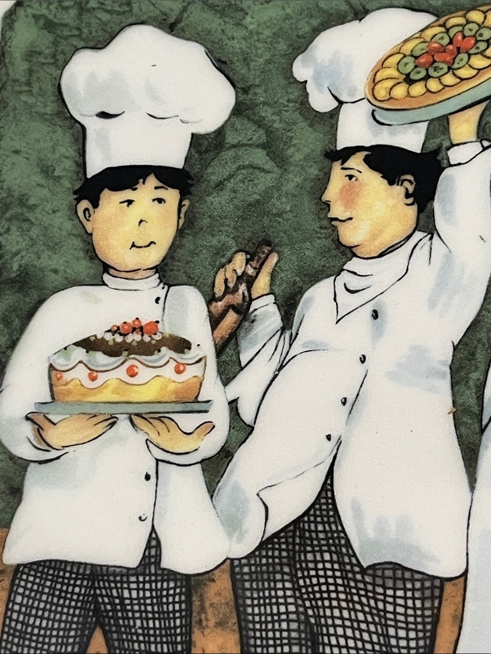 Pietro Brunelli VTG 4 Chefs Holding Desserts 10 in Platter Made in Italy - Picture 6 of 7